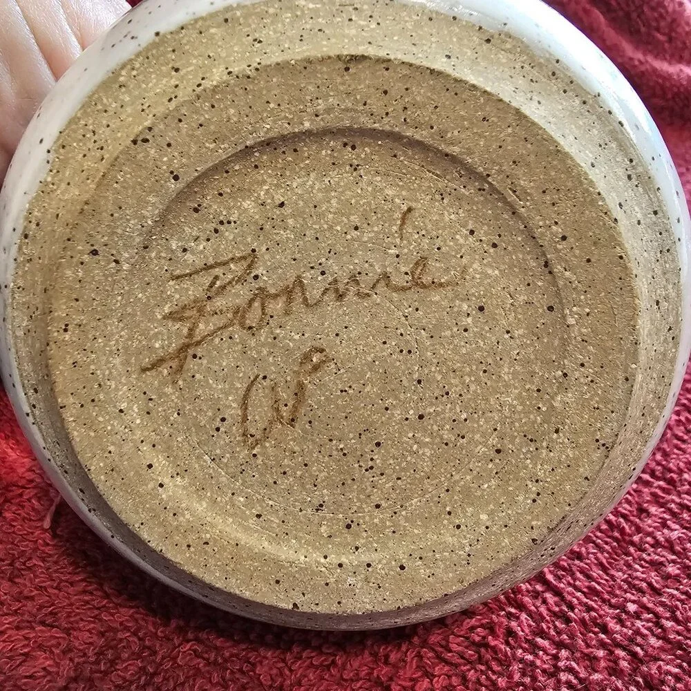 Small‎ Single Stem Studio Pottery Vase Signed by Bonnie